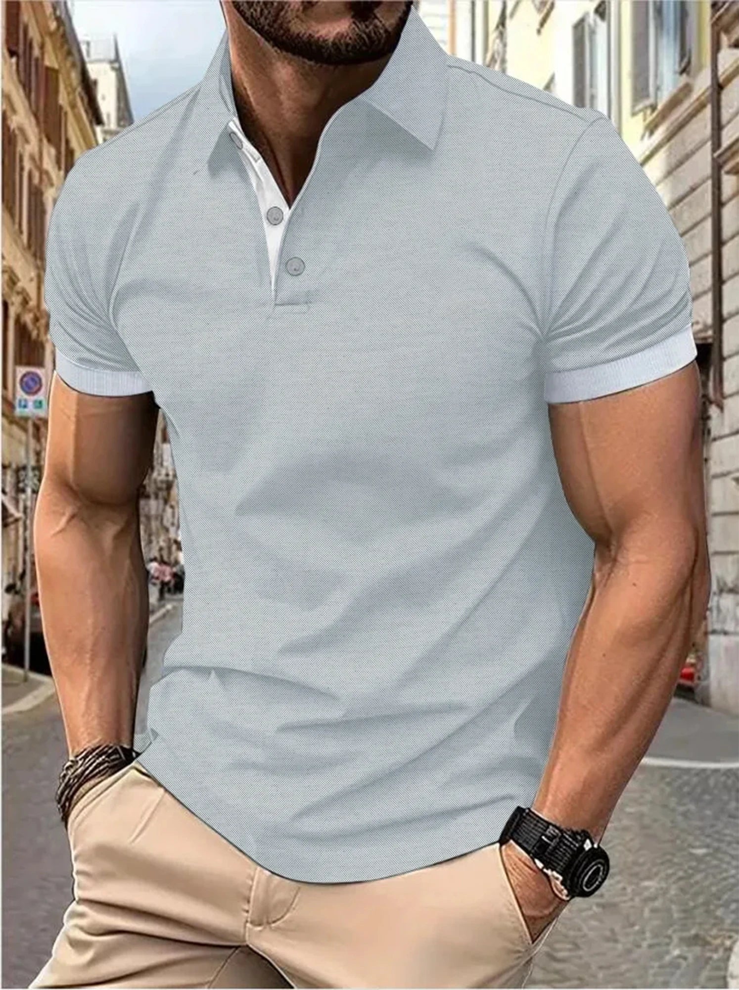 Men's short sleeve stylish polo shirt